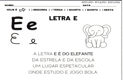 LETRA E